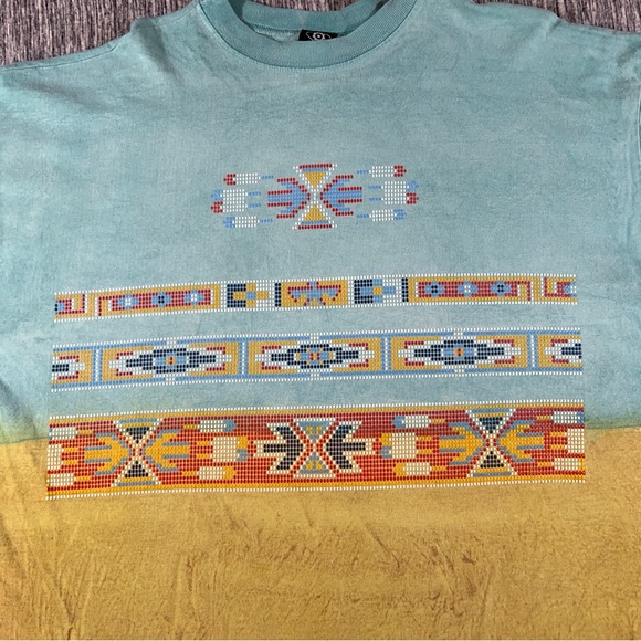 Factory Artwear Vintage Size Small Aztec Native American Tee Made In USA Cotton - Picture 2 of 9